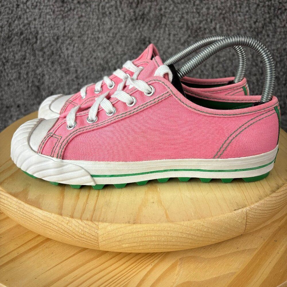 PF Flyer Rigid Wedge Lo Sneakers Womens 7 Canvas Pink Vulcanized Casual Shoe